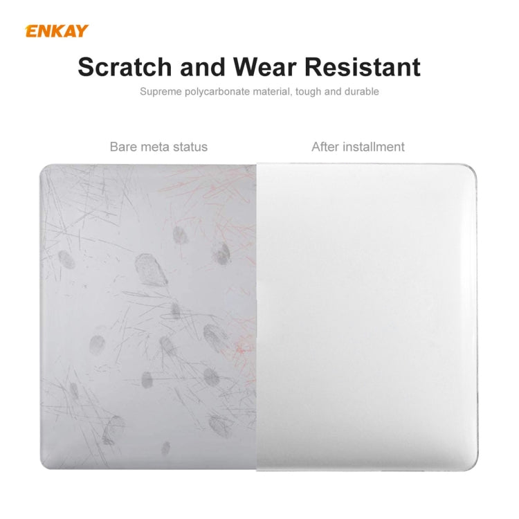 ENKAY 3 in 1 Crystal Laptop Protective Case + US Version TPU Keyboard Film + Anti-dust Plugs Set for MacBook Pro 13.3 inch A2251 & A2289 & A2338 (with Touch Bar)(Grey) - MacBook Pro Cases by ENKAY | Online Shopping South Africa | PMC Jewellery | Buy Now Pay Later Mobicred