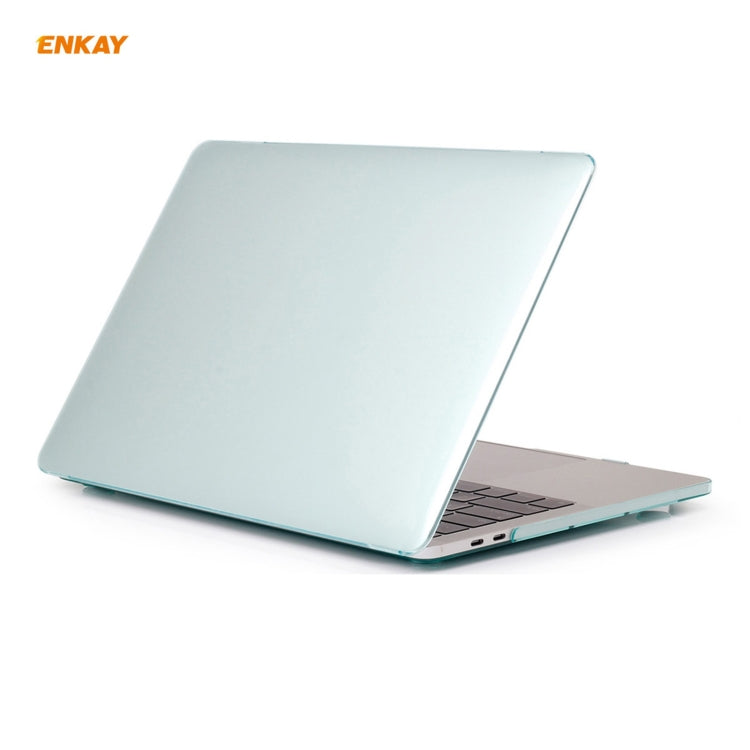 ENKAY 3 in 1 Crystal Laptop Protective Case + EU Version TPU Keyboard Film + Anti-dust Plugs Set for MacBook Pro 13.3 inch A2251 & A2289 & A2338 (with Touch Bar)(Green) - MacBook Pro Cases by ENKAY | Online Shopping South Africa | PMC Jewellery | Buy Now Pay Later Mobicred