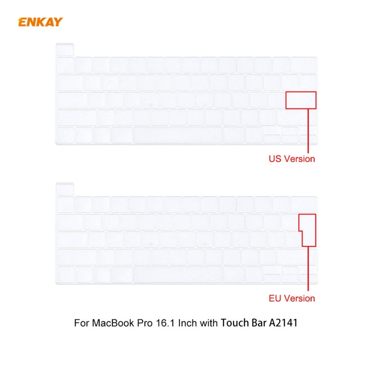 ENKAY 3 in 1 Matte Laptop Protective Case + EU Version TPU Keyboard Film + Anti-dust Plugs Set for MacBook Pro 16 inch A2141 (with Touch Bar)(Green) - MacBook Pro Cases by ENKAY | Online Shopping South Africa | PMC Jewellery | Buy Now Pay Later Mobicred