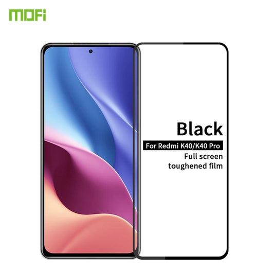 For Xiaomi Redmi K40 / K40 Pro MOFI 9H 2.5D Full Screen Tempered Glass Film(Black) -  by MOFI | Online Shopping South Africa | PMC Jewellery