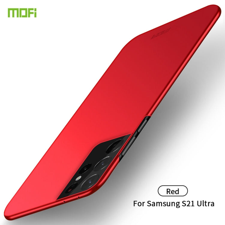 For Samsung Galaxy S21 Ultra 5G MOFI Frosted PC Ultra-thin Hard Case(Red) - Galaxy S21 Ultra 5G Cases by MOFI | Online Shopping South Africa | PMC TechLife | Buy Now Pay Later Mobicred