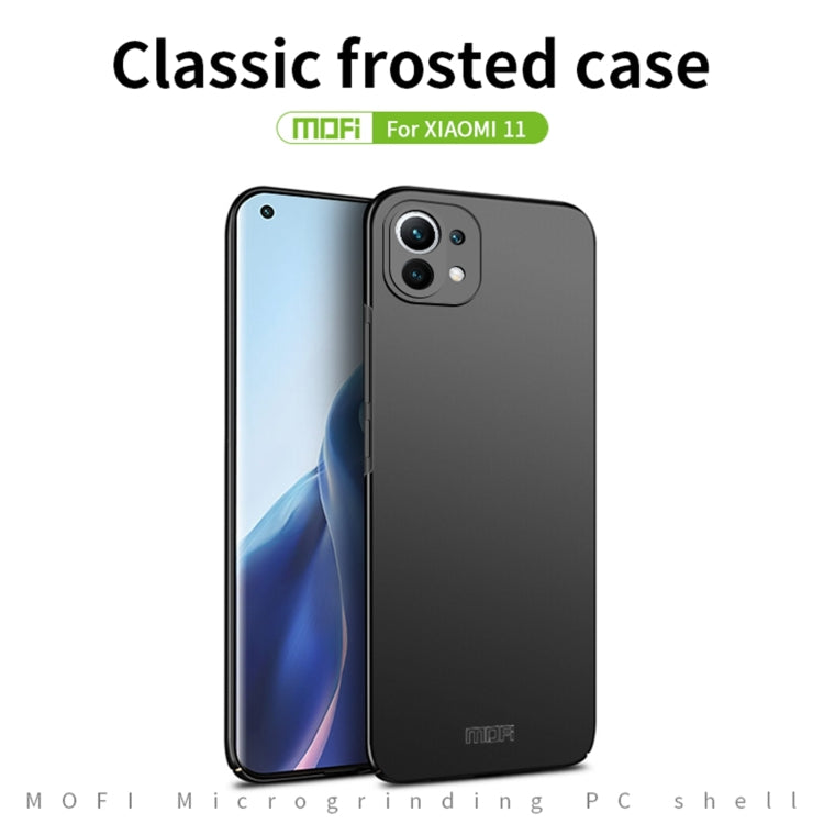 For Xiaomi Mi 11 MOFI Frosted PC Ultra-thin Hard Case(Blue) - Xiaomi Cases by MOFI | Online Shopping South Africa | PMC Jewellery