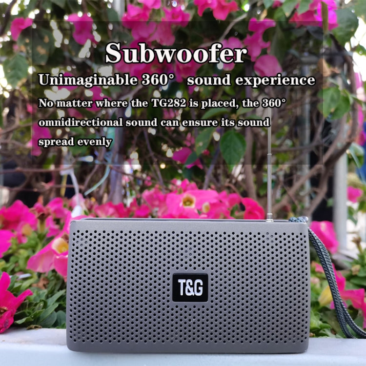 T&G TG282 Portable Bluetooth Speakers with Flashlight, Support TF Card / FM / 3.5mm AUX / U Disk / Hands-free Call(Blue) - Desktop Speaker by T&G | Online Shopping South Africa | PMC Jewellery | Buy Now Pay Later Mobicred