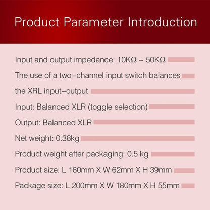 2-In 1-Out XLR Switcher Fully Balanced Passive Pre-Active Speaker Lossless Volume Control Switcher -  by PMC Jewellery | Online Shopping South Africa | PMC Jewellery | Buy Now Pay Later Mobicred