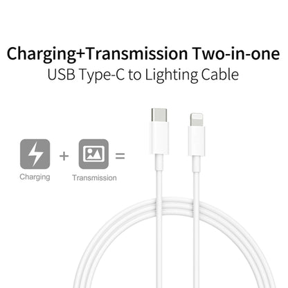 A2344 20W PD 3.0 Type-C / USB-C Folding Travel Charger + USB-C / Type-C to 8 Pin Fast Charging Data Cable Set, UK Plug, Length: 2m - USB Charger by PMC Jewellery | Online Shopping South Africa | PMC Jewellery | Buy Now Pay Later Mobicred