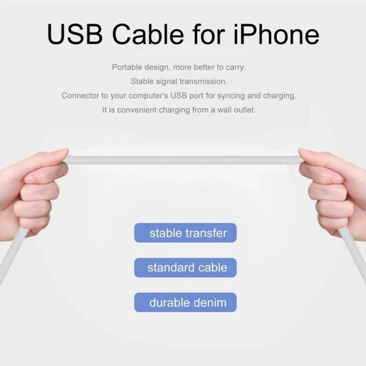 XJ-51 3A USB to 8 Pin Fast Charging Cable for iPhone 12 Series, Length: 2m - Normal Style Cable by PMC Jewellery | Online Shopping South Africa | PMC Jewellery | Buy Now Pay Later Mobicred