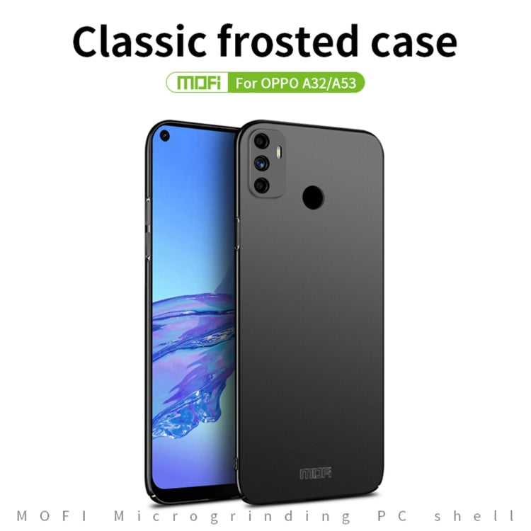 For OPPO A32 / A52 MOFI Frosted PC Ultra-thin Hard Case(Black) - free shipping - PMC TechLife - Order now!