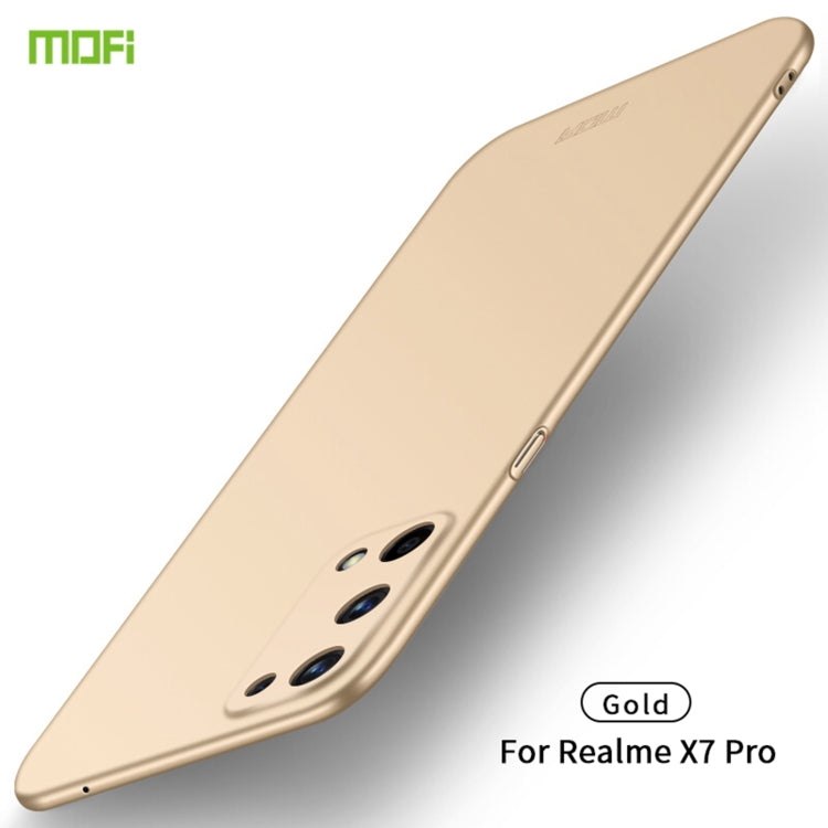 For OPPO Realme X7 Pro MOFI Frosted PC Ultra-thin Hard Case(Gold) - Realme Cases by MOFI | Online Shopping South Africa | PMC Jewellery