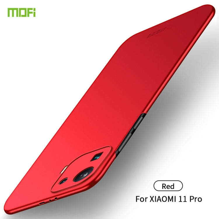 For Xiaomi Mi 11 Pro MOFI Frosted PC Ultra-thin Hard Case(Red) - Xiaomi Cases by MOFI | Online Shopping South Africa | PMC Jewellery