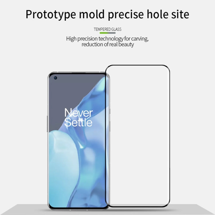 For OnePlus 9 Pro MOFI 9H 3D Explosion Proof Thermal Bending Full Screen Covered Tempered Glass Film(Black) - OnePlus Tempered Glass by MOFI | Online Shopping South Africa | PMC Jewellery