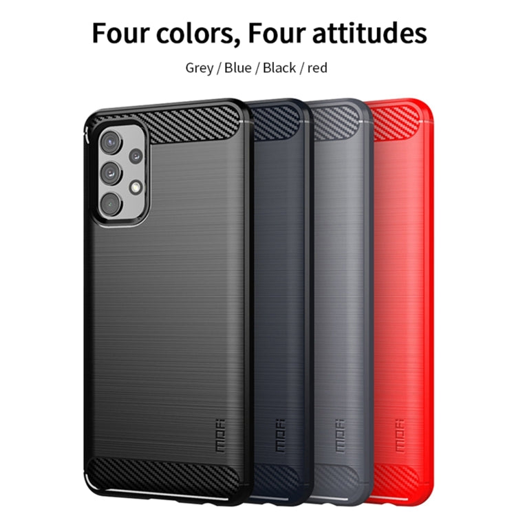For Samsung Galaxy A32 4G(EU Version) MOFI Gentleness Series Brushed Texture Carbon Fiber Soft TPU Case(Grey) - Galaxy Phone Cases by MOFI | Online Shopping South Africa | PMC TechLife