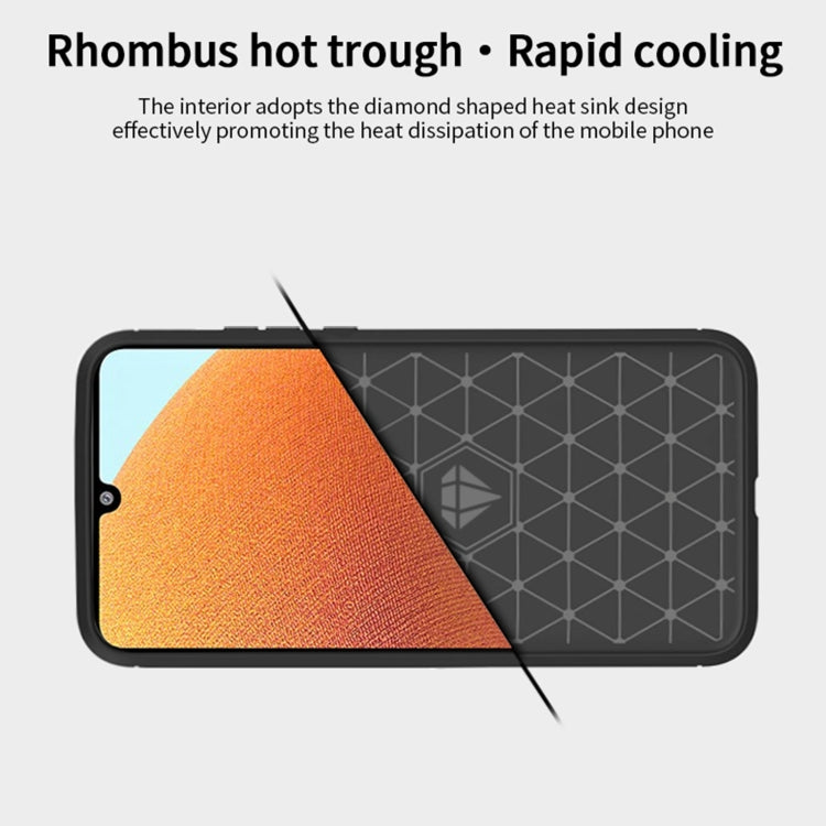 For Samsung Galaxy A32 4G(US Version) MOFI Gentleness Series Brushed Texture Carbon Fiber Soft TPU Case(Blue) - free shipping - PMC TechLife - Order now!