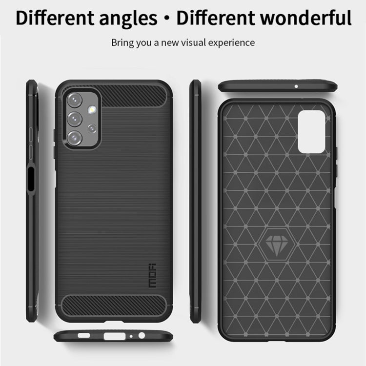 For Samsung Galaxy A32 5G MOFI Gentleness Series Brushed Texture Carbon Fiber Soft TPU Case(Grey) - Galaxy Phone Cases by MOFI | Online Shopping South Africa | PMC Jewellery