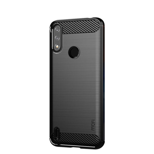 For Motorola Moto E7 Power MOFI Gentleness Series Brushed Texture Carbon Fiber Soft TPU Case(Black) - Motorola Cases by MOFI | Online Shopping South Africa | PMC Jewellery