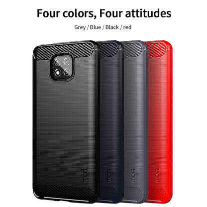 For Motorola Moto G Power 2021 MOFI Gentleness Series Brushed Texture Carbon Fiber Soft TPU Case(Red) - Motorola Cases by MOFI | Online Shopping South Africa | PMC Jewellery