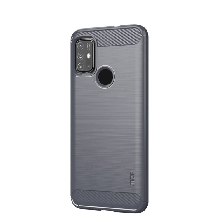 For Motorola Moto G10 / G30 MOFI Gentleness Series Brushed Texture Carbon Fiber Soft TPU Case(Gray) - Motorola Cases by MOFI | Online Shopping South Africa | PMC Jewellery