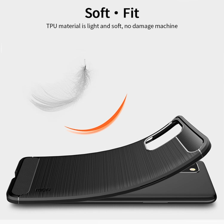 For OnePlus 8T MOFI Gentleness Series Brushed Texture Carbon Fiber Soft TPU Case(Grey) - OnePlus Cases by MOFI | Online Shopping South Africa | PMC TechLife | Buy Now Pay Later Mobicred