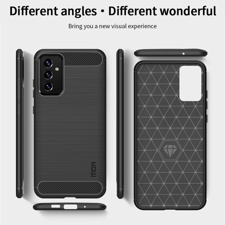 For Samsung Galaxy A82 / Quantum2 MOFI Gentleness Series Brushed Texture Carbon Fiber Soft TPU Case(Gray) - free shipping - PMC TechLife - Order now!