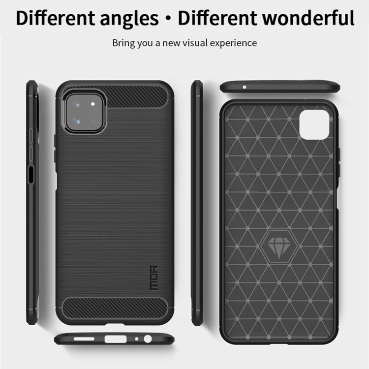 For Samsung Galaxy A22 5G MOFI Gentleness Series Brushed Texture Carbon Fiber Soft TPU Case(Gray) - Galaxy Phone Cases by MOFI | Online Shopping South Africa | PMC Jewellery