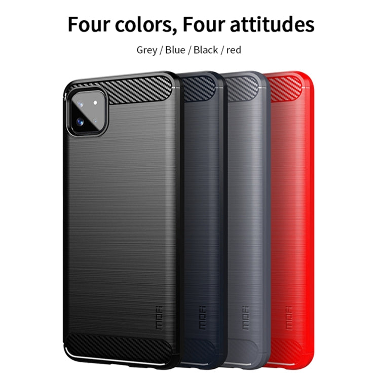 For Samsung Galaxy A22 5G MOFI Gentleness Series Brushed Texture Carbon Fiber Soft TPU Case(Red) - Galaxy Phone Cases by MOFI | Online Shopping South Africa | PMC Jewellery