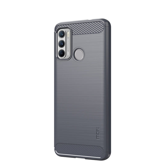 For Motorola G60 / G40 Fusion MOFI Gentleness Series Brushed Texture Carbon Fiber Soft TPU Case(Gray) - Motorola Cases by MOFI | Online Shopping South Africa | PMC Jewellery