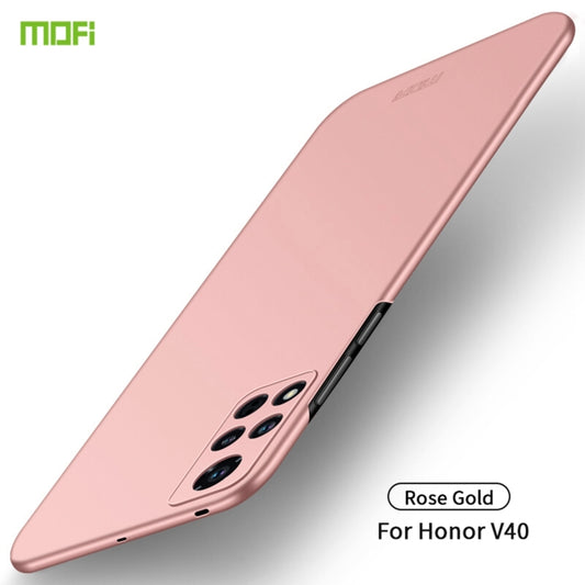 For Honor V40  MOFI Frosted PC Ultra-thin Hard Case(Rose gold) - Honor Cases by MOFI | Online Shopping South Africa | PMC Jewellery