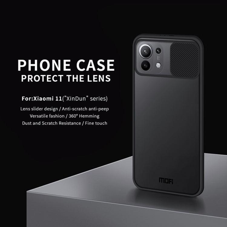 For Xiaomi Mi 11 MOFI Xing Dun Series Translucent Frosted PC + TPU Privacy Anti-glare Shockproof All-inclusive Protective Case(Black) - Xiaomi Cases by MOFI | Online Shopping South Africa | PMC Jewellery