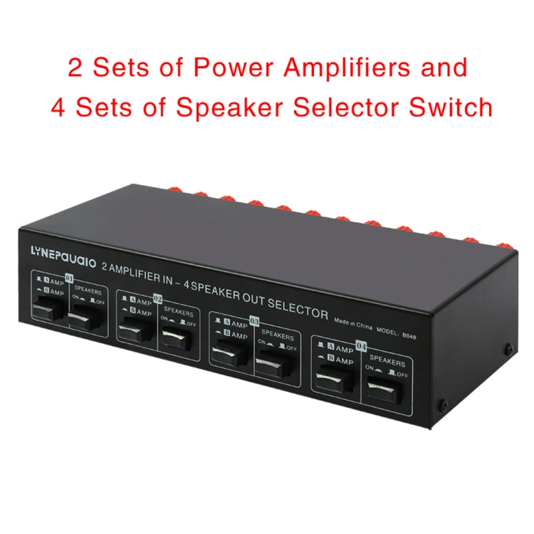 2-in 4-out Power Amplifier Speaker Switcher Splitter Comparator 300W Per Channel Without Loss Of Sound Quality -  by PMC Jewellery | Online Shopping South Africa | PMC Jewellery | Buy Now Pay Later Mobicred