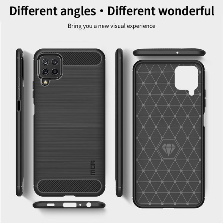 For Samsung Galaxy A22 4G MOFI Gentleness Series Brushed Texture Carbon Fiber Soft TPU Case(Black) - Galaxy Phone Cases by MOFI | Online Shopping South Africa | PMC Jewellery