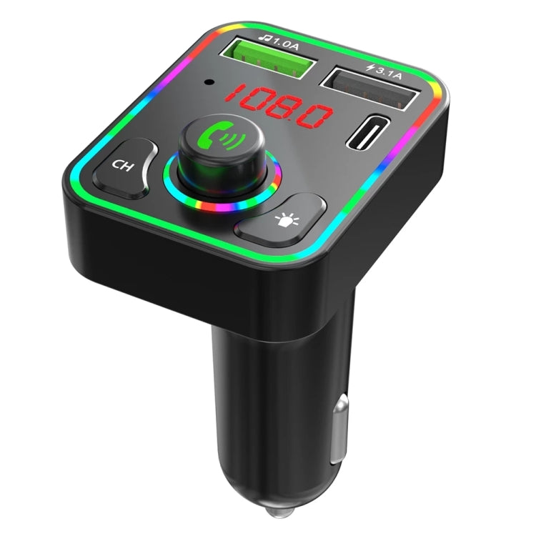 F3 Car FM Transmitter LED Backlight Receiver MP3 Player 3.1A USB Charger Dual USB Charger - Bluetooth Car Kits by PMC Jewellery | Online Shopping South Africa | PMC Jewellery | Buy Now Pay Later Mobicred