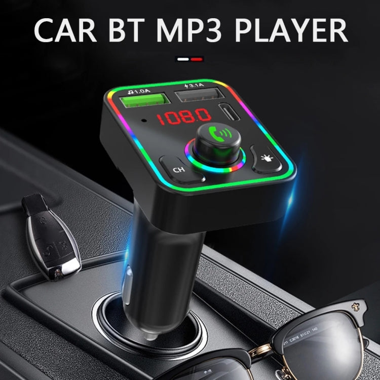 F3 Car FM Transmitter LED Backlight Receiver MP3 Player 3.1A USB Charger Dual USB Charger - Bluetooth Car Kits by PMC Jewellery | Online Shopping South Africa | PMC Jewellery | Buy Now Pay Later Mobicred