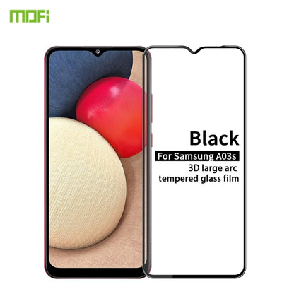 For Samsung Galaxy A03s 164mm MOFI 9H 3D Explosion-proof Curved Screen Tempered Glass Film(Black) - Galaxy Tempered Glass by MOFI | Online Shopping South Africa | PMC Jewellery