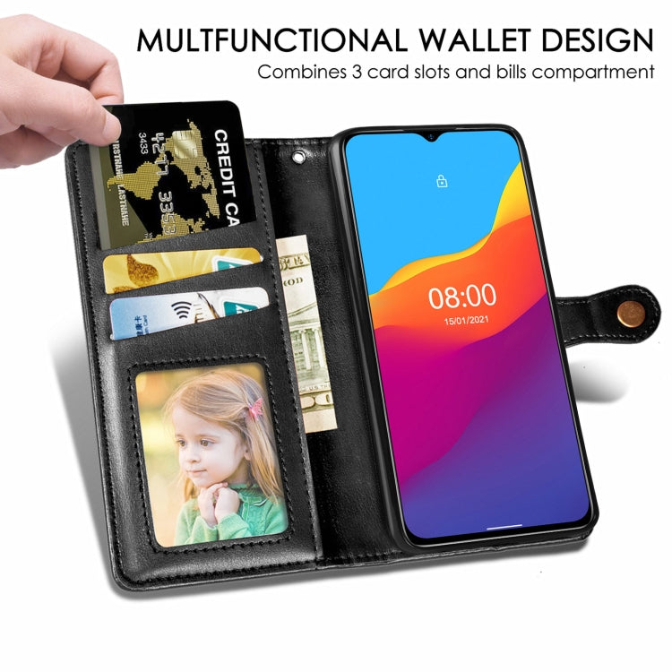 For Blackview A70 Solid Color Leather Buckle Phone Case with Lanyard & Photo Frame & Card Slot & Wallet & Stand Function(Green) - More Brand by PMC Jewellery | Online Shopping South Africa | PMC Jewellery | Buy Now Pay Later Mobicred