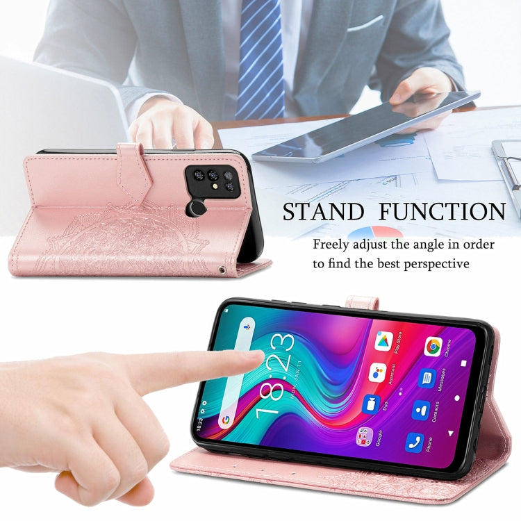 For Doogee X96 Pro Mandala Flower Embossed Horizontal Flip Leather Case with Holder & Three Card Slots & Wallet & Lanyard(Rose Gold) - More Brand by PMC Jewellery | Online Shopping South Africa | PMC Jewellery | Buy Now Pay Later Mobicred