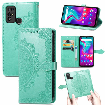 For Doogee X96 Pro Mandala Flower Embossed Horizontal Flip Leather Case with Holder & Three Card Slots & Wallet & Lanyard(Green) - More Brand by PMC Jewellery | Online Shopping South Africa | PMC Jewellery | Buy Now Pay Later Mobicred