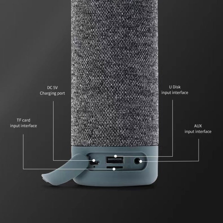 T&G TG619 Portable Bluetooth Wireless Speaker Waterproof Outdoor Bass Subwoofer Support AUX TF USB(Gray) - Desktop Speaker by T&G | Online Shopping South Africa | PMC Jewellery | Buy Now Pay Later Mobicred