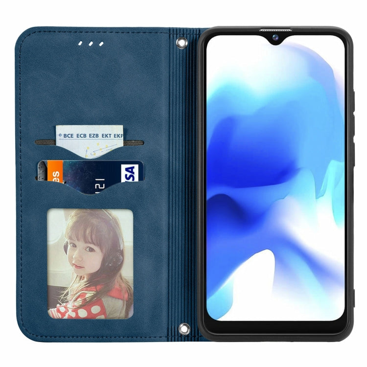 For Blackview A80 / A80s Retro Skin Feel Business Magnetic Horizontal Flip Leather Case with Holder & Card Slots & Wallet & Photo Frame(Blue) - More Brand by PMC Jewellery | Online Shopping South Africa | PMC Jewellery | Buy Now Pay Later Mobicred