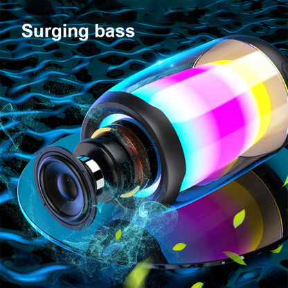 P4 LED Portable Bluetooth Wireless Bass Waterproof Outdoor Speaker Support AUX / TF Card / USB(White) - Desktop Speaker by PMC Jewellery | Online Shopping South Africa | PMC Jewellery | Buy Now Pay Later Mobicred