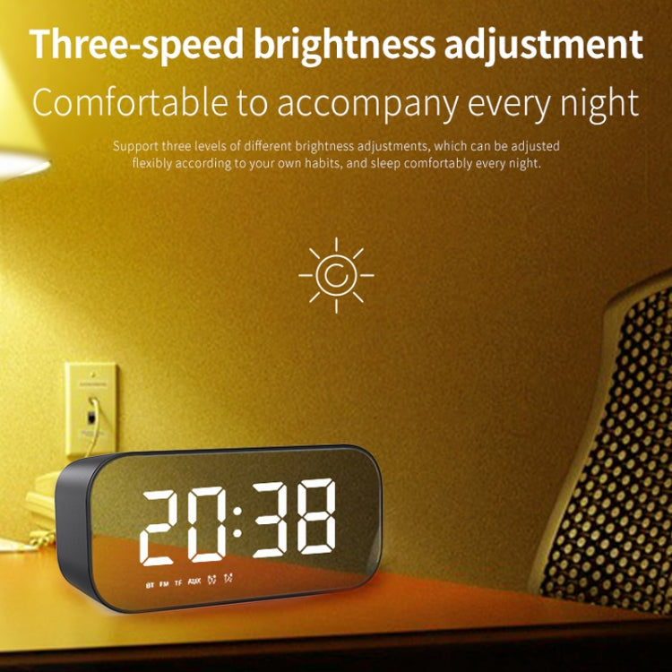 AEC BT518 Portable Wireless Bluetooth Speaker LED Alarm Clock Support AUX / TF Card / FM - Desktop Speaker by AEC | Online Shopping South Africa | PMC Jewellery | Buy Now Pay Later Mobicred