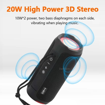 T&G TG227 Outdoor Portable Waterproof Bluetooth Music Speaker with LED Support FM / TF / USB(Red) - Desktop Speaker by T&G | Online Shopping South Africa | PMC Jewellery | Buy Now Pay Later Mobicred