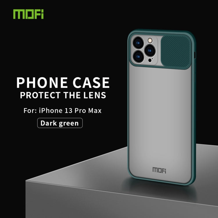 For iPhone 13 Pro Max MOFI Translucent Frosted PC + TPU Phone Case(Green) - iPhone 13 Cases by MOFI | Online Shopping South Africa | PMC Jewellery