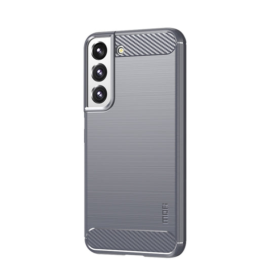 For Samsung Galaxy S22 5G MOFI Gentleness Series Brushed Texture Carbon Fiber Soft TPU Case(Gray) - Galaxy S22 5G Cases by MOFI | Online Shopping South Africa | PMC Jewellery | Buy Now Pay Later Mobicred