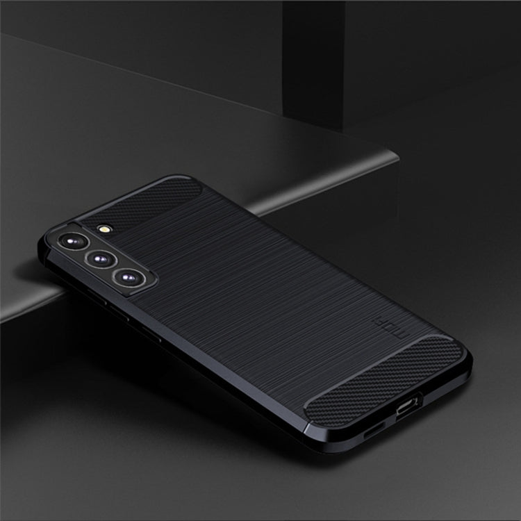 For Samsung Galaxy S22+ 5G MOFI Gentleness Series Brushed Texture Carbon Fiber Soft TPU Case(Blue) - Galaxy S22+ 5G Cases by MOFI | Online Shopping South Africa | PMC Jewellery | Buy Now Pay Later Mobicred