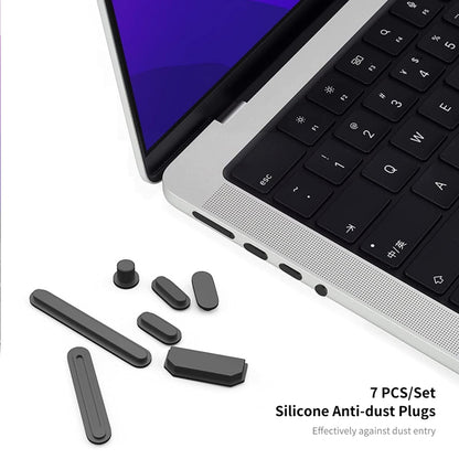 ENKAY Hat-Prince 3 in 1 Crystal Laptop Protective Case + TPU Keyboard Film + Anti-dust Plugs Set for MacBook Pro 16.2 inch A2485 2021/A2880 2023, Version:EU Version(Purple) - MacBook Pro Cases by ENKAY | Online Shopping South Africa | PMC Jewellery | Buy Now Pay Later Mobicred