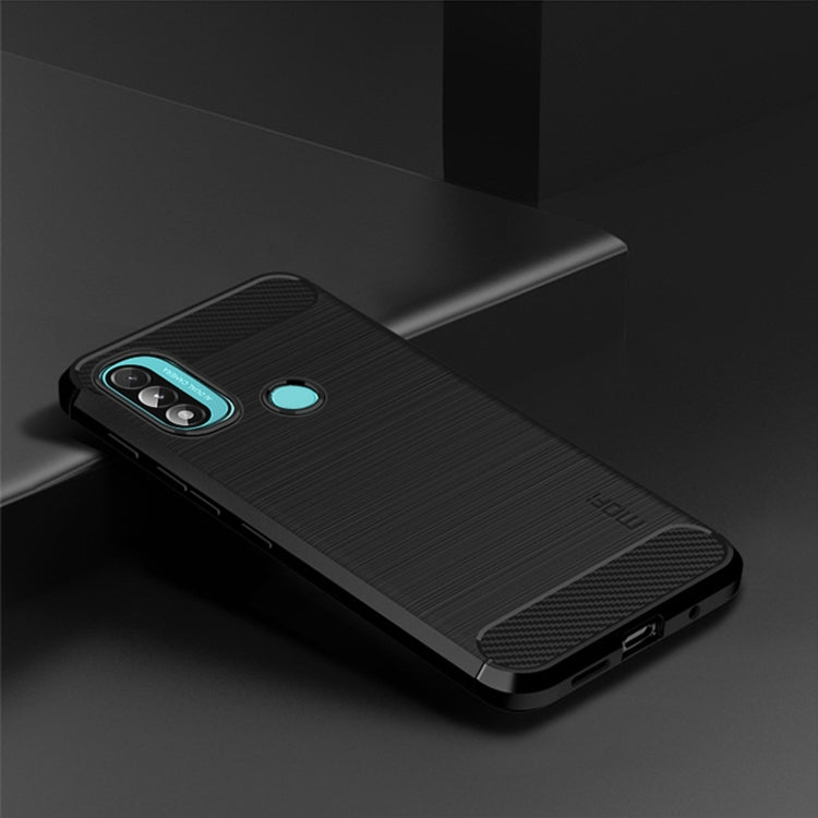 For Motorola Moto E20 / E30 / E40 MOFI Gentleness Series Brushed Texture Carbon Fiber Soft TPU Case(Black) - Motorola Cases by MOFI | Online Shopping South Africa | PMC Jewellery | Buy Now Pay Later Mobicred