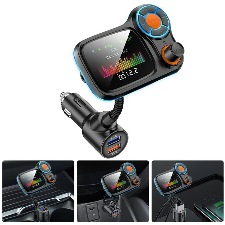 T831 Bluetooth 5.0 Car FM Transmitter Colorful Adapter Car MP3 Player - Bluetooth Car Kits by PMC Jewellery | Online Shopping South Africa | PMC Jewellery | Buy Now Pay Later Mobicred