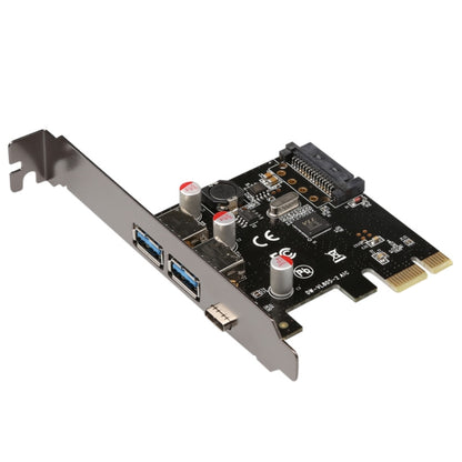 USB 3.1 Type-C PCIe to Type-C and Type A 3.0 Expansion Card USB PCI Express Riser Card - Add-on Cards by PMC Jewellery | Online Shopping South Africa | PMC Jewellery | Buy Now Pay Later Mobicred