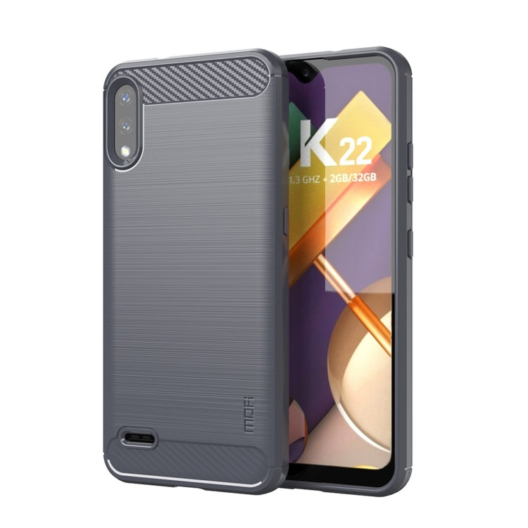 For LG K22 / K22 Plus MOFI Gentleness Brushed Carbon Fiber Soft TPU Case(Gray) - LG by MOFI | Online Shopping South Africa | PMC Jewellery | Buy Now Pay Later Mobicred