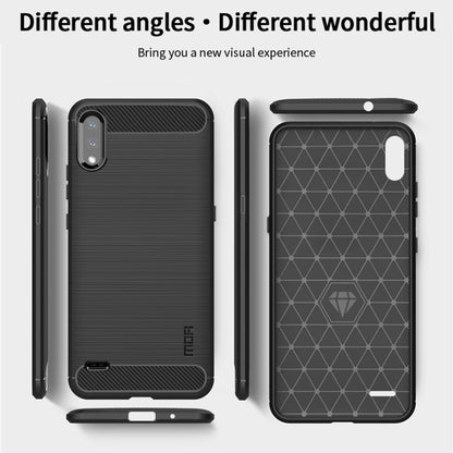 For LG K22 / K22 Plus MOFI Gentleness Brushed Carbon Fiber Soft TPU Case(Gray) - LG by MOFI | Online Shopping South Africa | PMC Jewellery | Buy Now Pay Later Mobicred