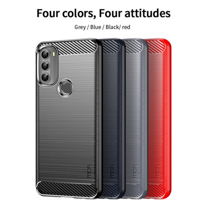 For Motorola Moto G71 5G MOFI Gentleness Brushed Carbon Fiber Soft TPU Case(Gray) - Motorola Cases by MOFI | Online Shopping South Africa | PMC Jewellery | Buy Now Pay Later Mobicred